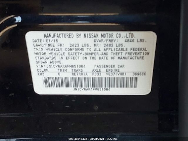 JN1CV6AR4FM651084 Infiniti Q40