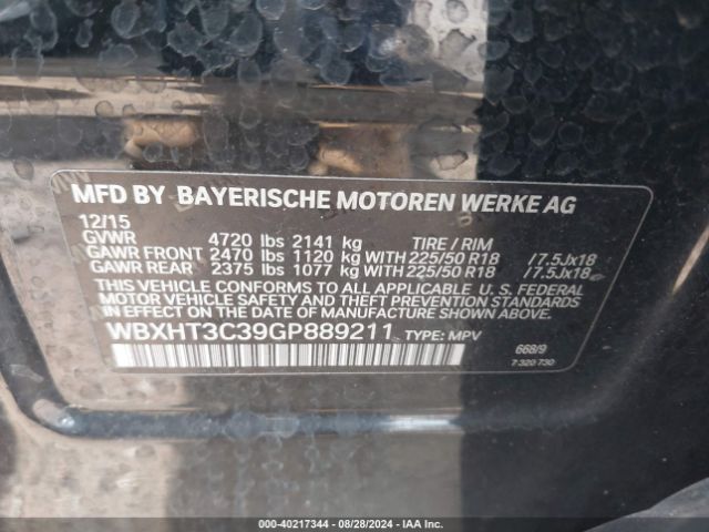WBXHT3C39GP889211 BMW X1 Xdrive28i