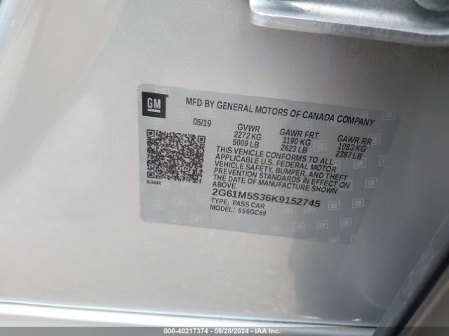 2G61M5S36K9152745 Cadillac XTS LUXURY