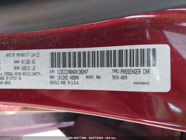 1C3CCCABXGN138247 Chrysler 200 Limited
