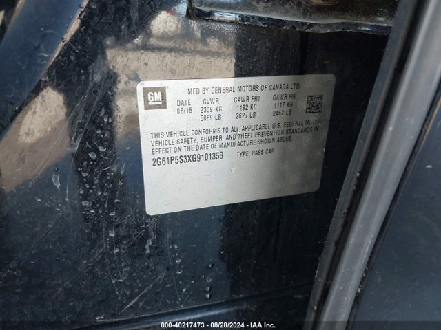 2G61P5S3XG9101358 Cadillac Xts Premium Collection
