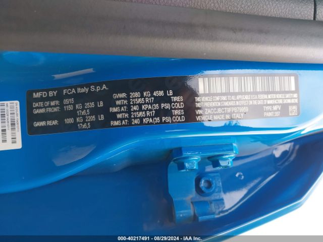 ZACCJBCT9FPB79959 Jeep Renegade Trailhawk