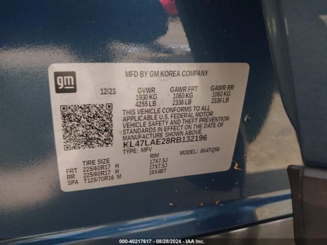 KL47LAE28RB132196 Buick Envista Preferred Fwd