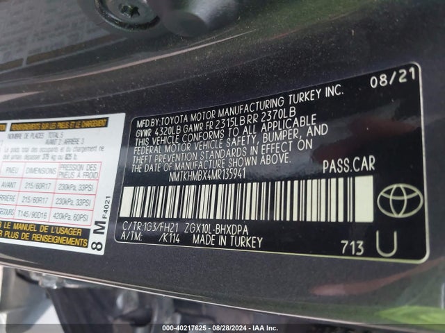 Toyota C-HR LE 2021 NMTKHMBX4MR135941 Image 9