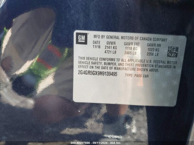 2G4GR5GX9H9139495 Buick Regal Turbo Premium Ii