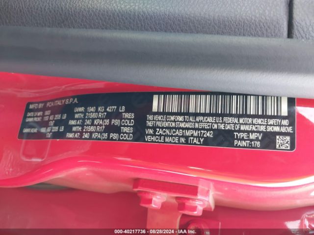 ZACNJCAB1MPM17242 Jeep Renegade Sport Fwd