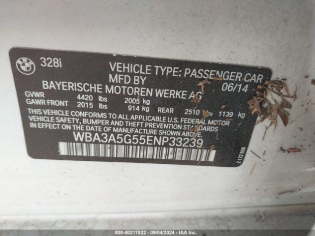 WBA3A5G55ENP33239 BMW 328I