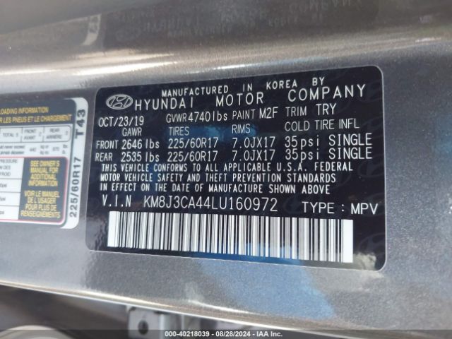 KM8J3CA44LU160972 Hyundai Tucson Value