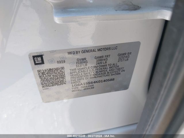 1G6A15S64K0140588 Cadillac CTS-V