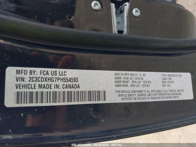 2C3CDXHG7PH554593 Dodge CHARGER GT