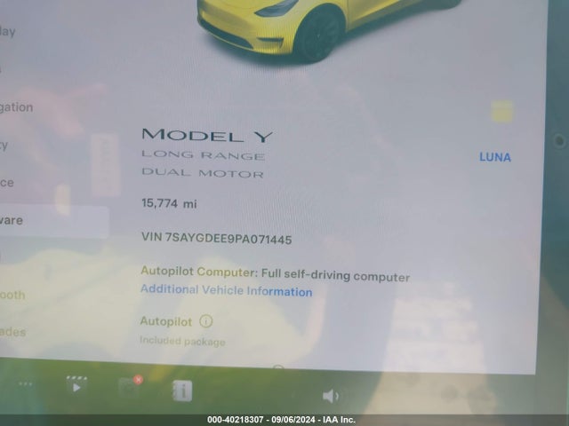 2023 TESLA MODEL Y 7SAYGDEE9PA071445 Photo 6