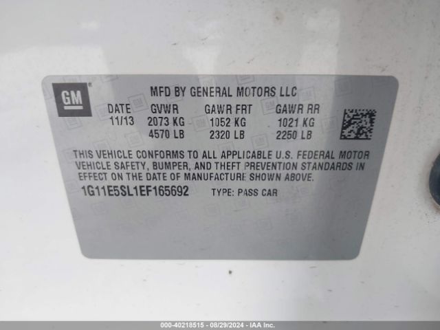 1G11E5SL1EF165692 Chevrolet MALIBU 2LT