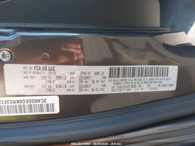 2C4RDGEG0KR538328 Dodge Grand Caravan Gt