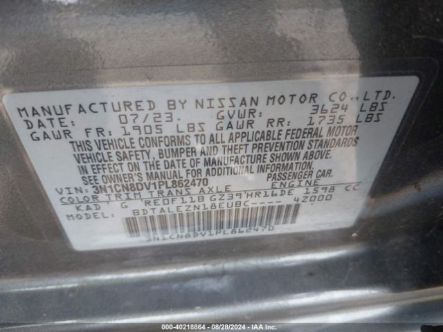 3N1CN8DV1PL862470 Nissan Versa 1.6 S Xtronic Cvt