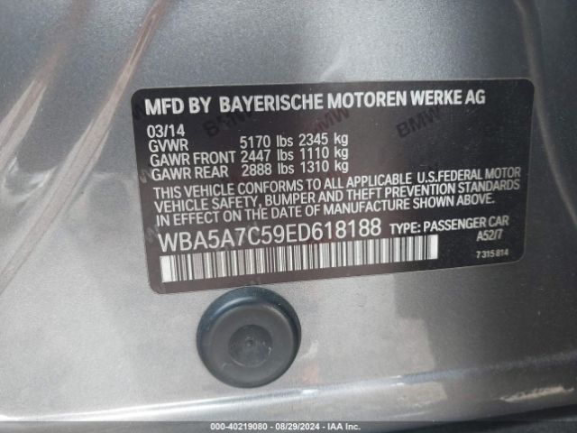 WBA5A7C59ED618188 BMW 528i Xdrive