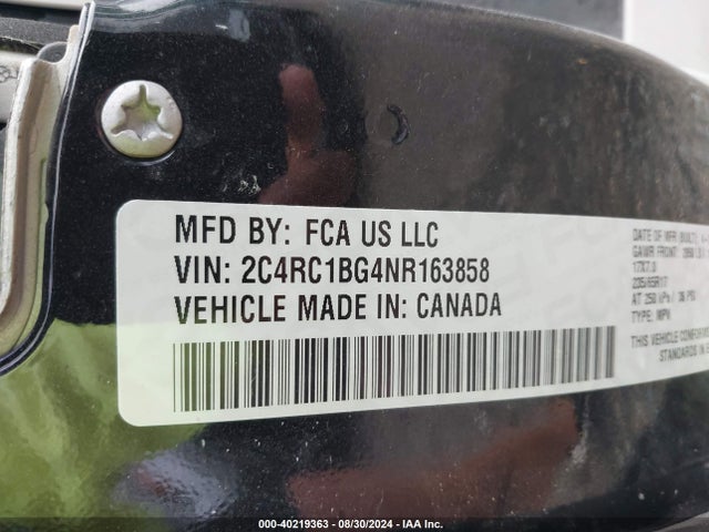 2C4RC1BG4NR163858 Chrysler Pacifica Touring L