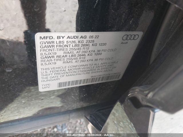 WA1DECF37N1134554 Audi Q3 Premium 45 Tfsi S Line Quattro Tiptronic