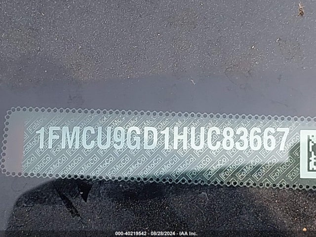 Ford ESCAPE SE 2017 1FMCU9GD1HUC83667 Image 9
