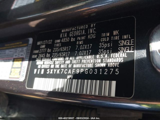 5XYK7CAF9PG031275 KIA Sportage X-pro Prestige