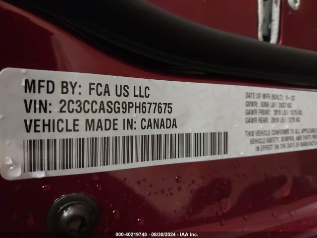 2C3CCASG9PH677675 Chrysler 300 Touring L Awd