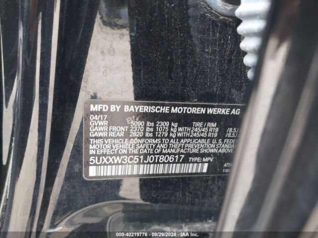 5UXXW3C51J0T80617 BMW X4 Xdrive28i