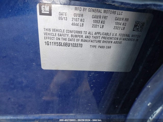 Chevrolet Impala 1ls 2014 1G11Y5SL6EU103370 Image 9