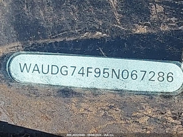 2005 AUDI A6 WAUDG74F95N067286 Photo 8