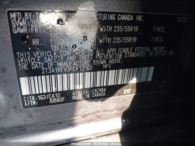 Toyota Rav4 Xle Premium 2024 2T3A1RFV3RC412903 Image 9
