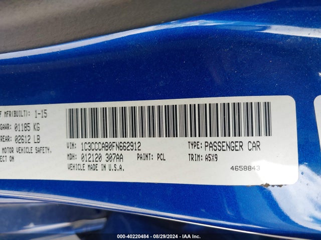 1C3CCCAB0FN662912 Chrysler 200 Limited