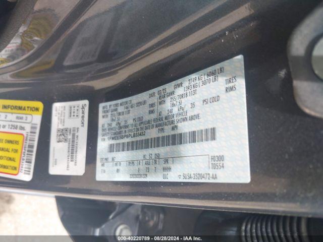 1FMEE5BP8PLB33432 Ford Bronco Outer Banks