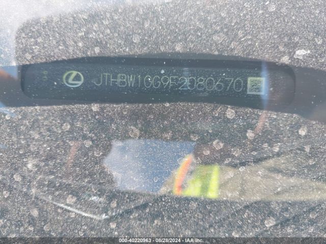 JTHBW1GG9F2080670 Lexus ES 300H