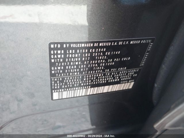 2024 VOLKSWAGEN TIGUAN 3VVRB7AX0RM002428 Photo 8