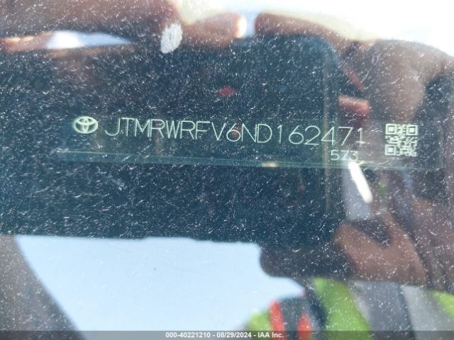 JTMRWRFV6ND162471 Toyota Rav4 Hybrid Xle