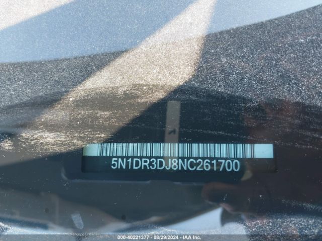 5N1DR3DJ8NC261700 Nissan Pathfinder Platinum 4wd