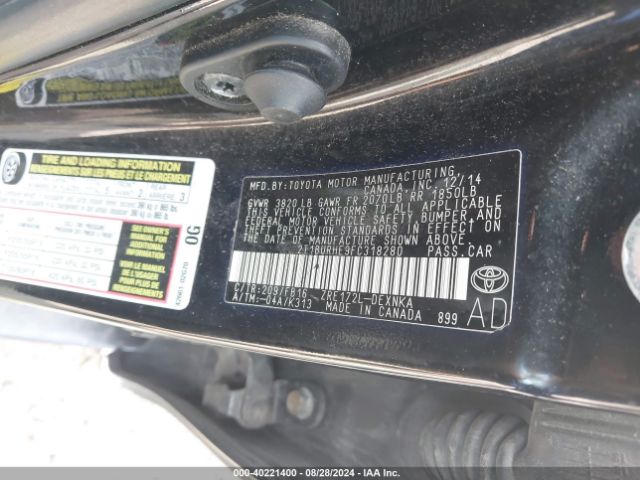 2T1BURHE9FC318280 Toyota Corolla Le Plus