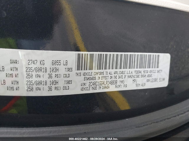 2C4RC1GG4LR146838 Chrysler Pacifica Limited