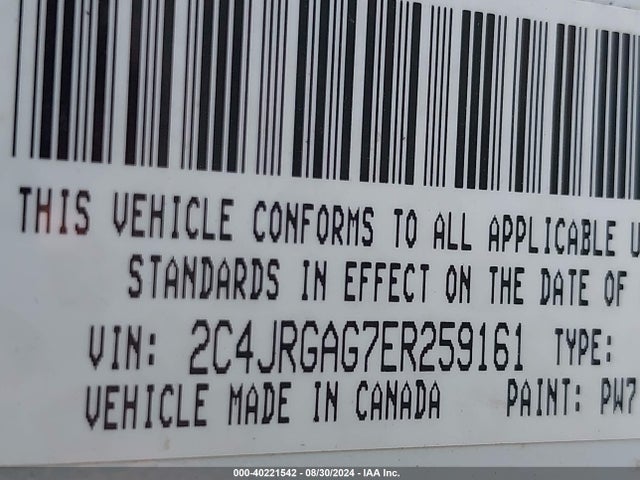 2C4JRGAG7ER259161 RAM Cargo Tradesman