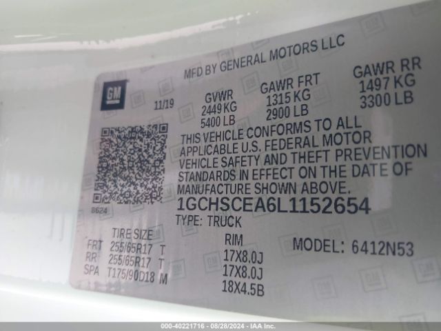 1GCHSCEA6L1152654 Chevrolet Colorado 2wd  Long Box Lt