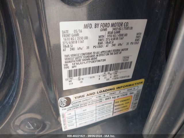 1FMJU1JT7GEF56726 Ford Expedition Xlt