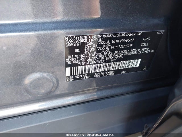 Toyota Rav4 Xle 2021 2T3P1RFV9MW156235 Image 9