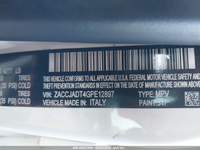 ZACCJADT4GPE12897 Jeep Renegade Limited