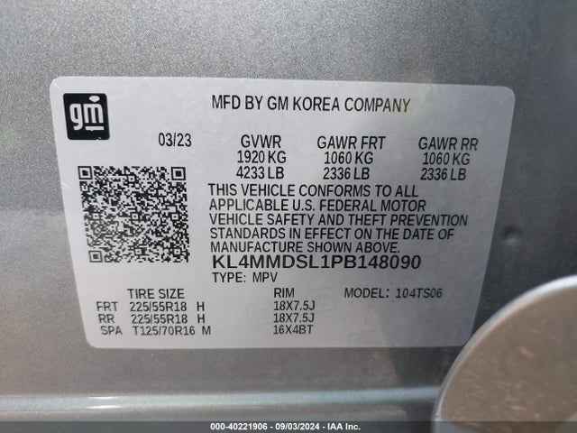 Buick Encore Gx Select Fwd 2023 KL4MMDSL1PB148090 Image 9