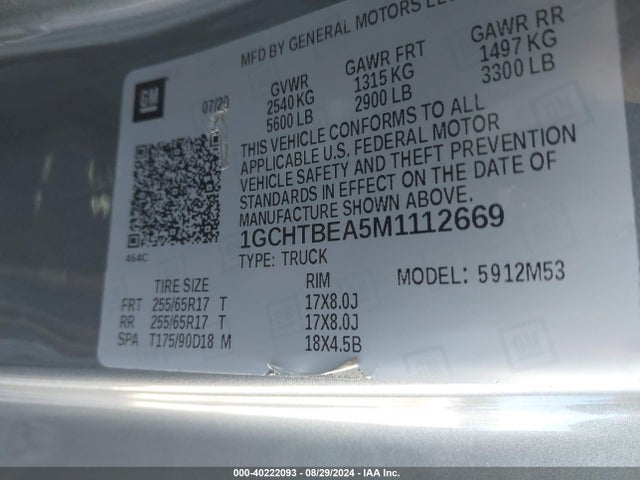 Chevrolet Colorado 4wd  Long Box Wt 2021 1GCHTBEA5M1112669 Image 9