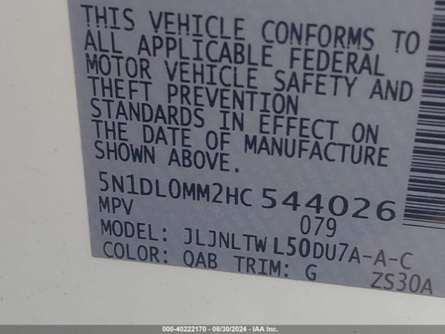 5N1DL0MM2HC544026 Infiniti QX60