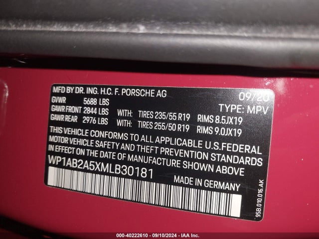 2021 PORSCHE MACAN WP1AB2A5XMLB30181 Photo 8