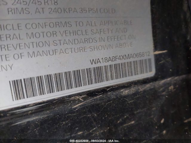 WA18ABF4XMA065812 Audi A4 Allroad Premium Plus 45 Tfsi Quattro S Tronic