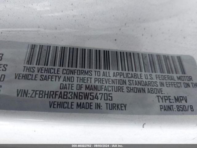 ZFBHRFAB3N6W54705 RAM Promaster City Cargo Van