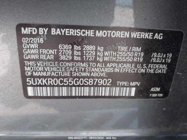 5UXKR0C55G0S87902 BMW X5 Xdrive35i