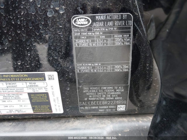 SALEBEEE8R2271898 Land Rover Defender 110 P525 V8