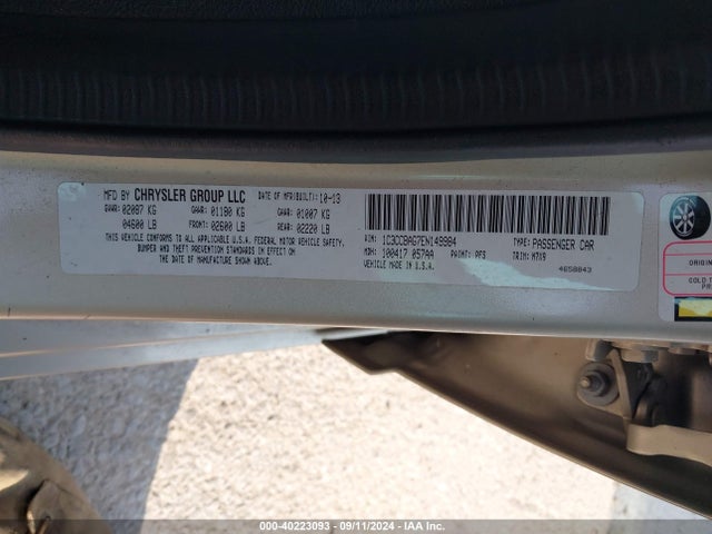 1C3CCBAG7EN149984 Chrysler 200 LX